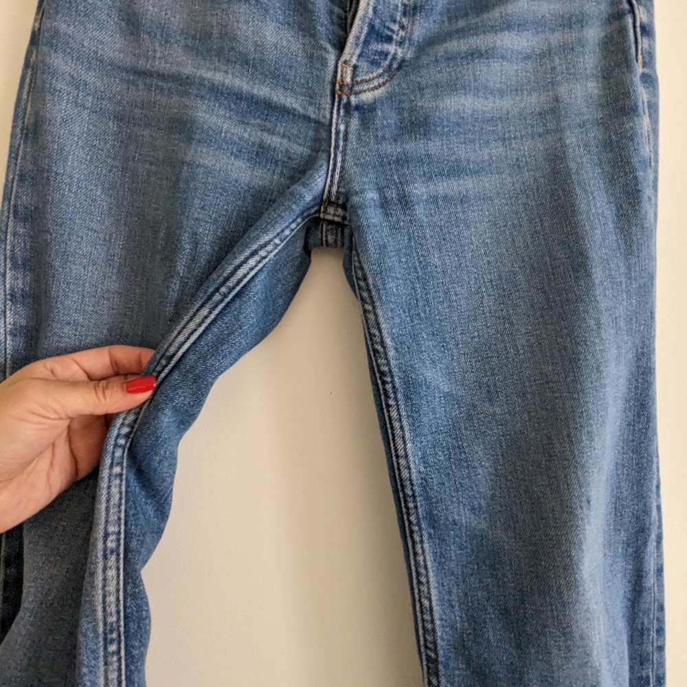 Re/done Stove Pipe Jeans size 26 Dusted Blue - Picture 3 of 13